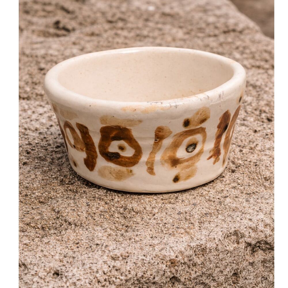 Studio Art Pottery Bowl Red Purple Glaze Signed “NAAN”